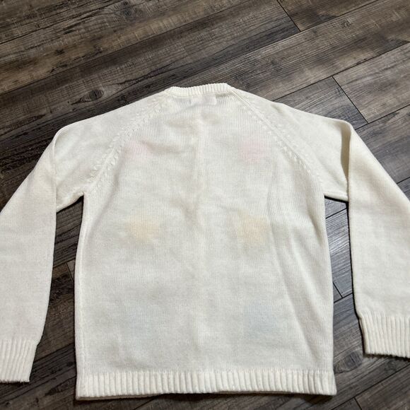 VTG Fully Fashioned Acrylic Hand Embroidered Sweater Sz 36. XS-S, Pls ✔️📏📐 - Picture 2 of 7